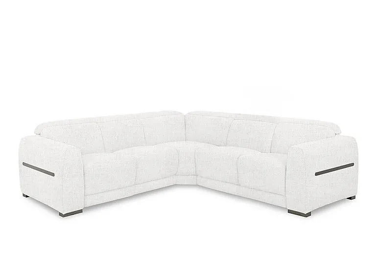 Edison Large Fabric Corner Sofa - Frost