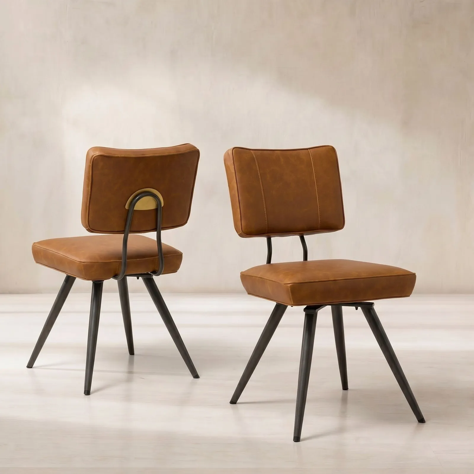Sawyer Swivel Dining Chair, Brown | Barker & Stonehouse