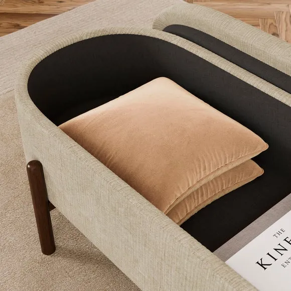 Marley Ribbed Chenille Storage Ottoman 3