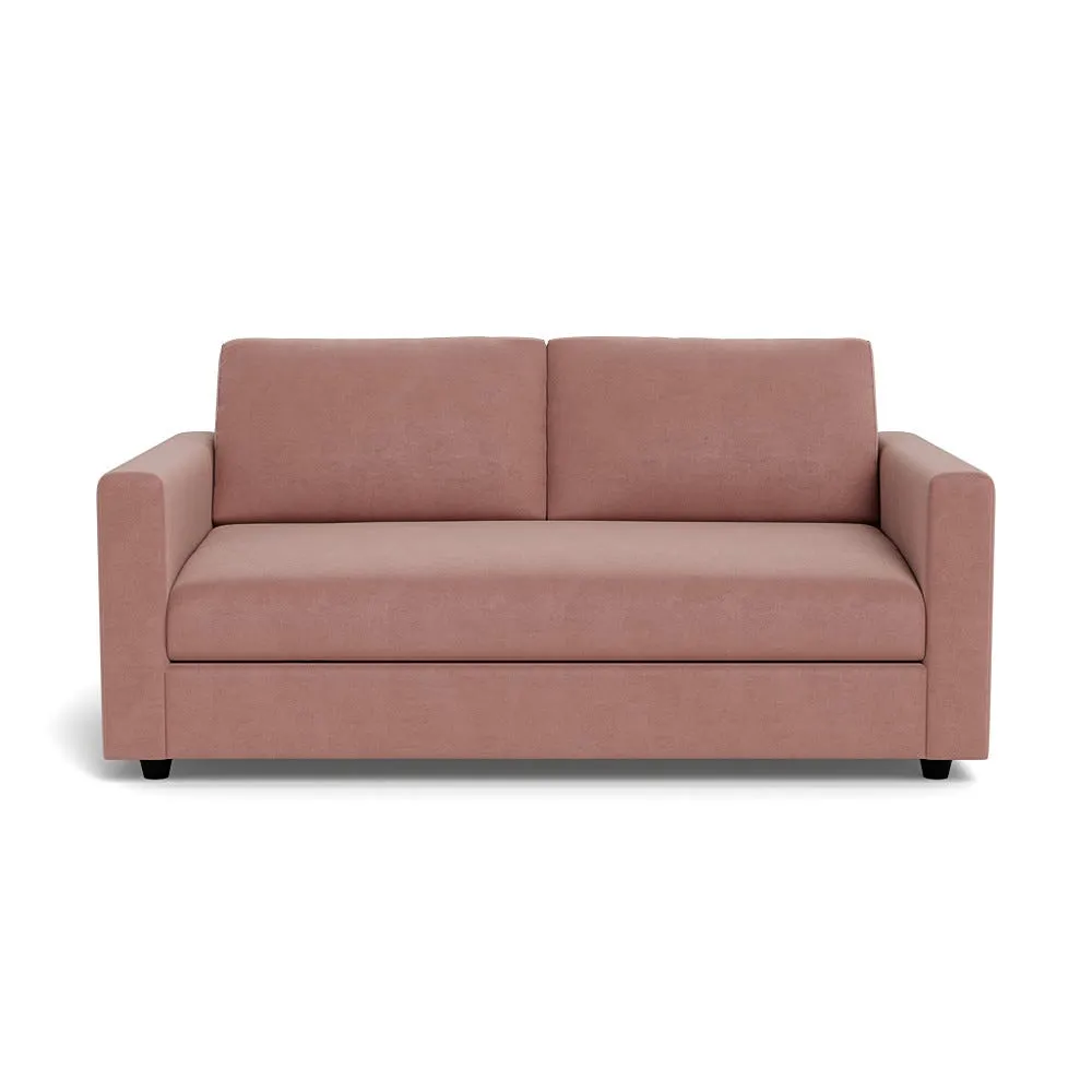 Heal's Nimbus II 3 Seater Sofa Smart Luxe Velvet Dusky Pink Black Feet