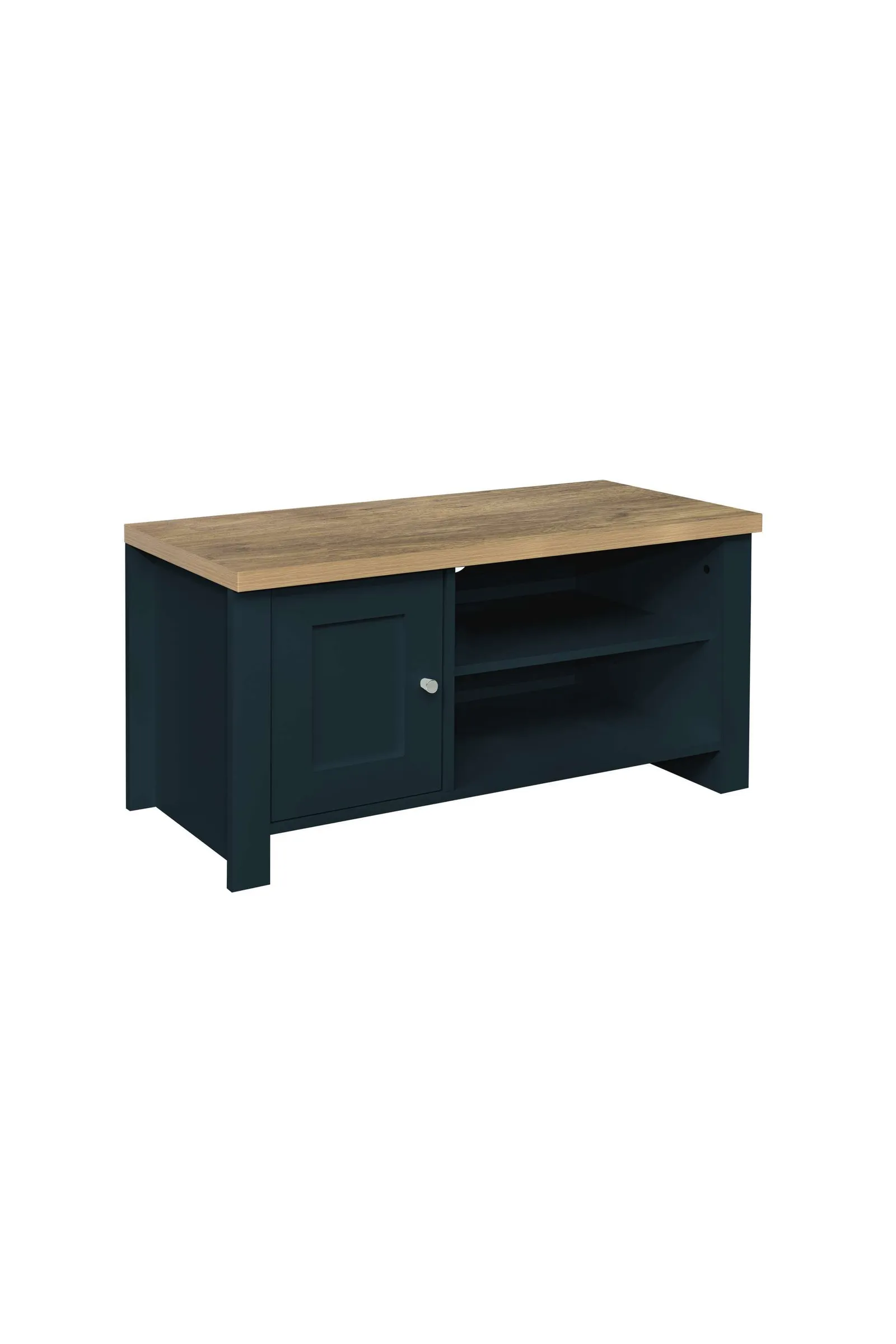 Birlea TV Unit Blue Oak Highgate Small Entertainment Navy Farmhouse Shabby Chic 3