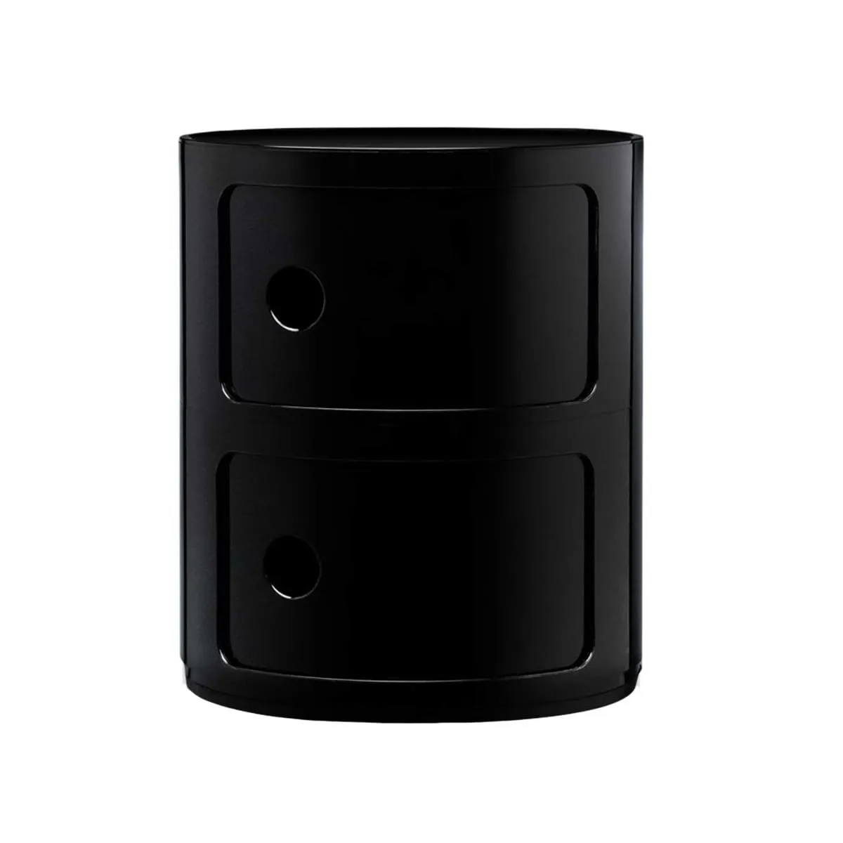 Kartell Componibili 2 Drawer Storage Unit Table, Black Plastic | Barker & Stonehouse 2