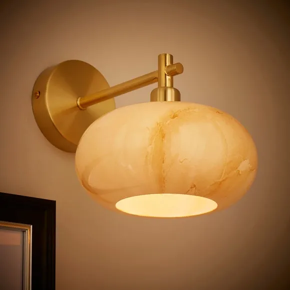 Lacey Alabaster Glass Wall Light 2