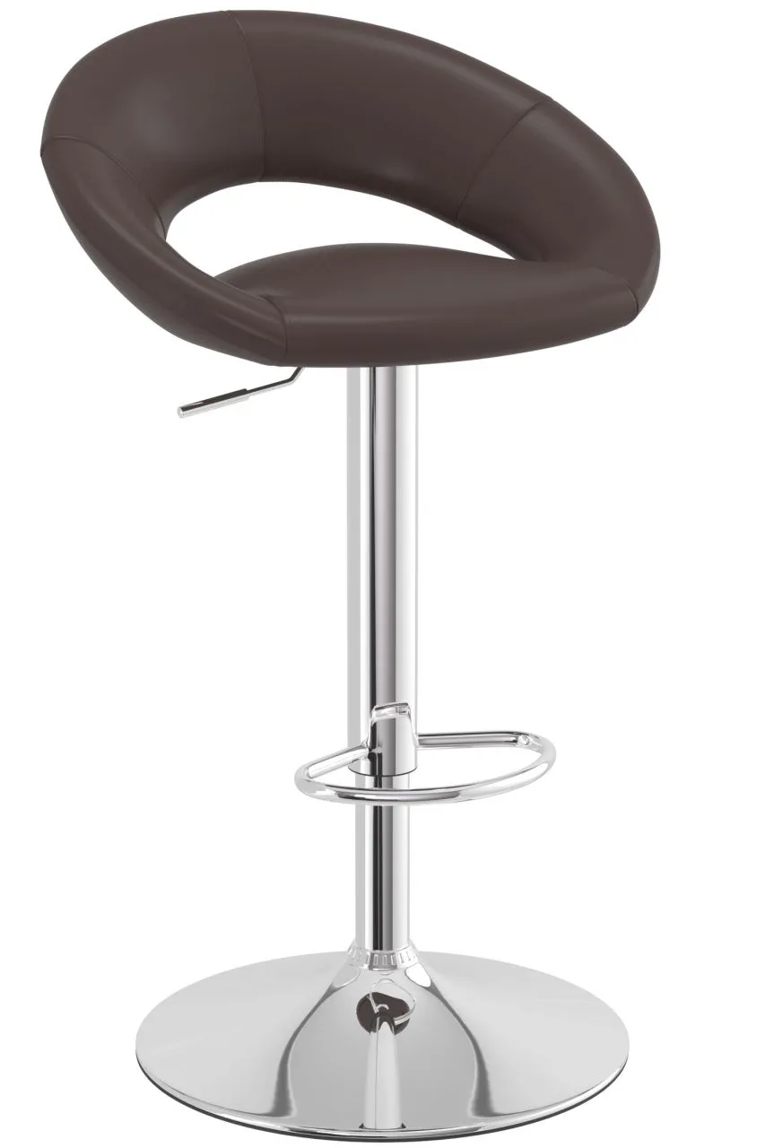 netfurniture Serene Brown Breakfast Bar Stool Height Adjustable