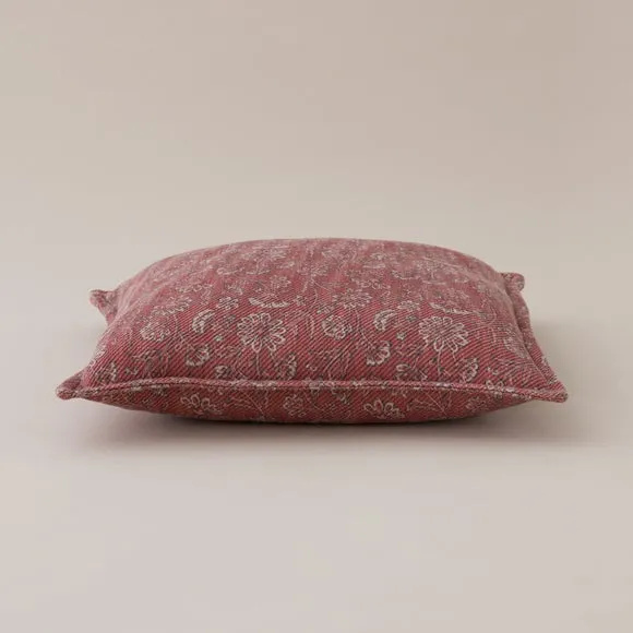 Paisley Burgundy Square Cushion Cover 4