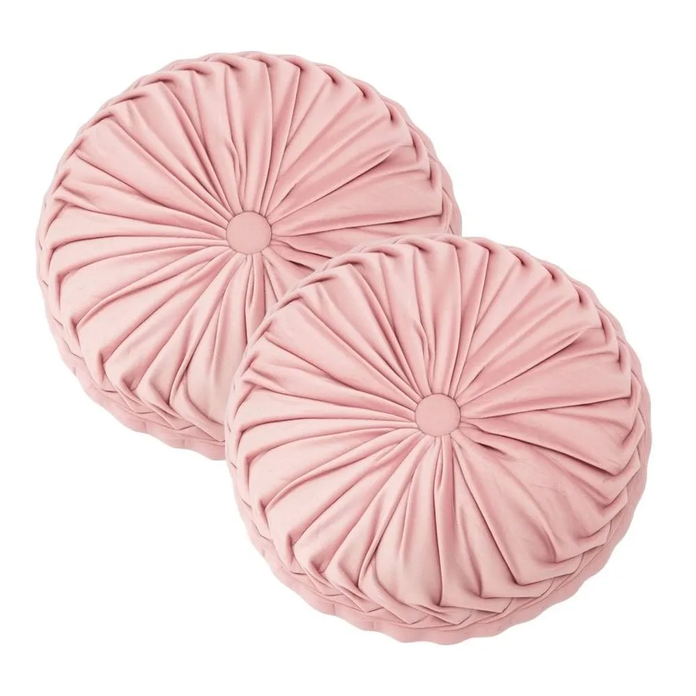 Kelvenix pink 2pcs Washable Round Pumpkin Cushions