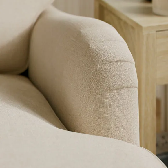 Beatrice II Faux Linen Fixed Loose Cover Snuggle Chair 4