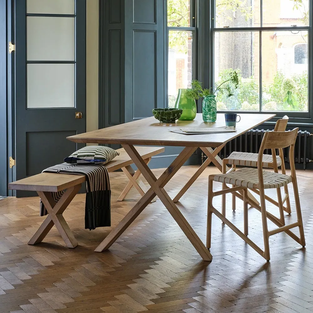 Heal's Oslo Bench 180x35cm Blonde Oiled Oak Straight Edge Not Filled 3