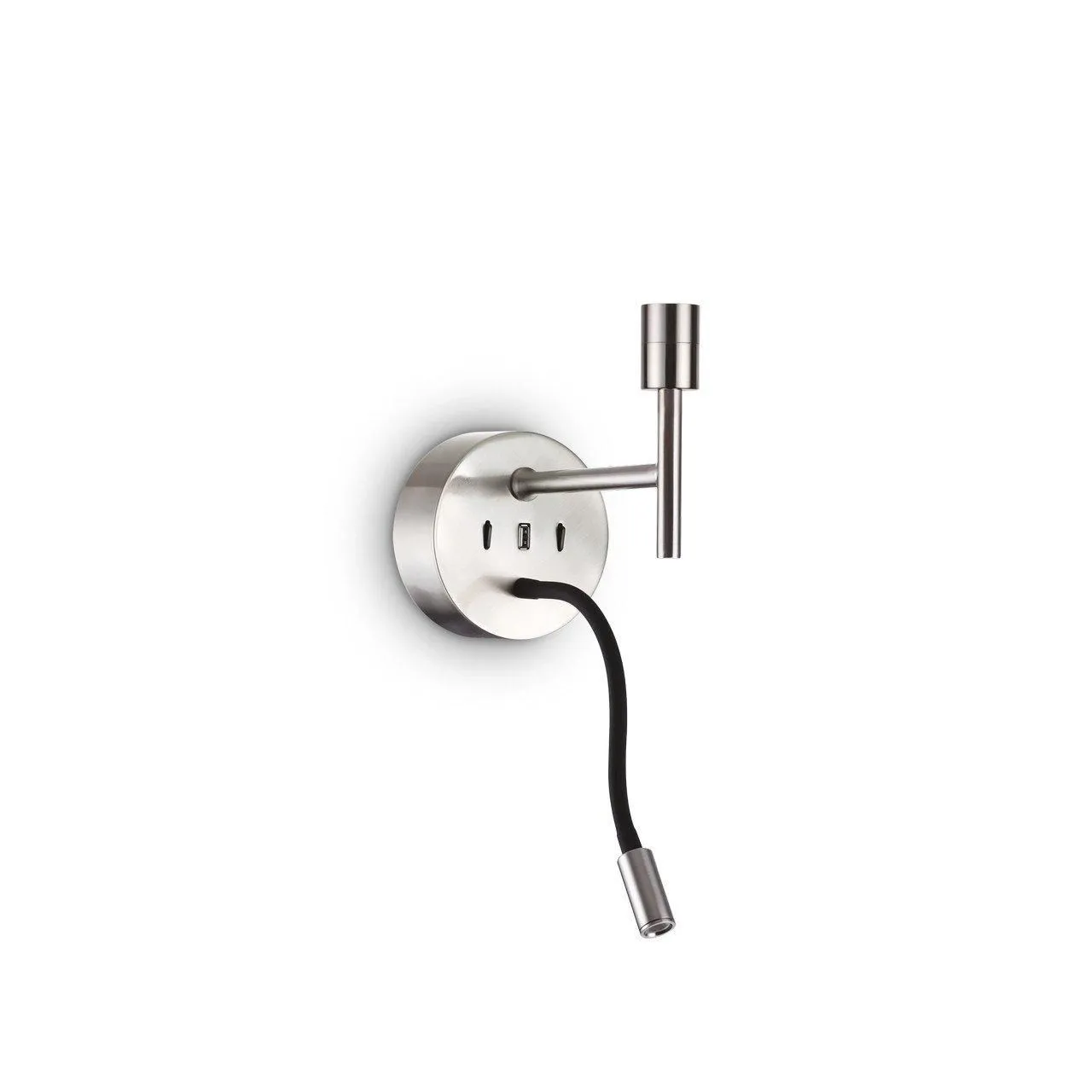Netlighting Set Up Wall Light + Reading Light Nickel Without Shade 3000K in Grey