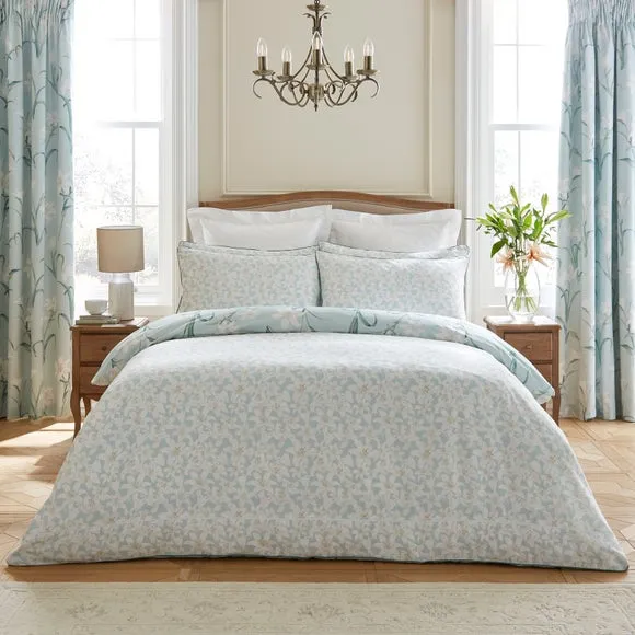 Dorma Wildmere 300 Thread Count 100% Cotton Sateen Duvet Cover & Pillowcase Set 2