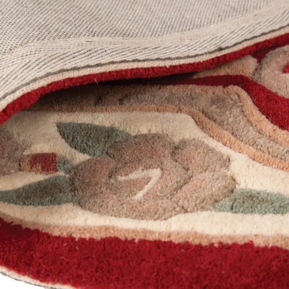 Red Lotus Premium Aubusson Rug 2