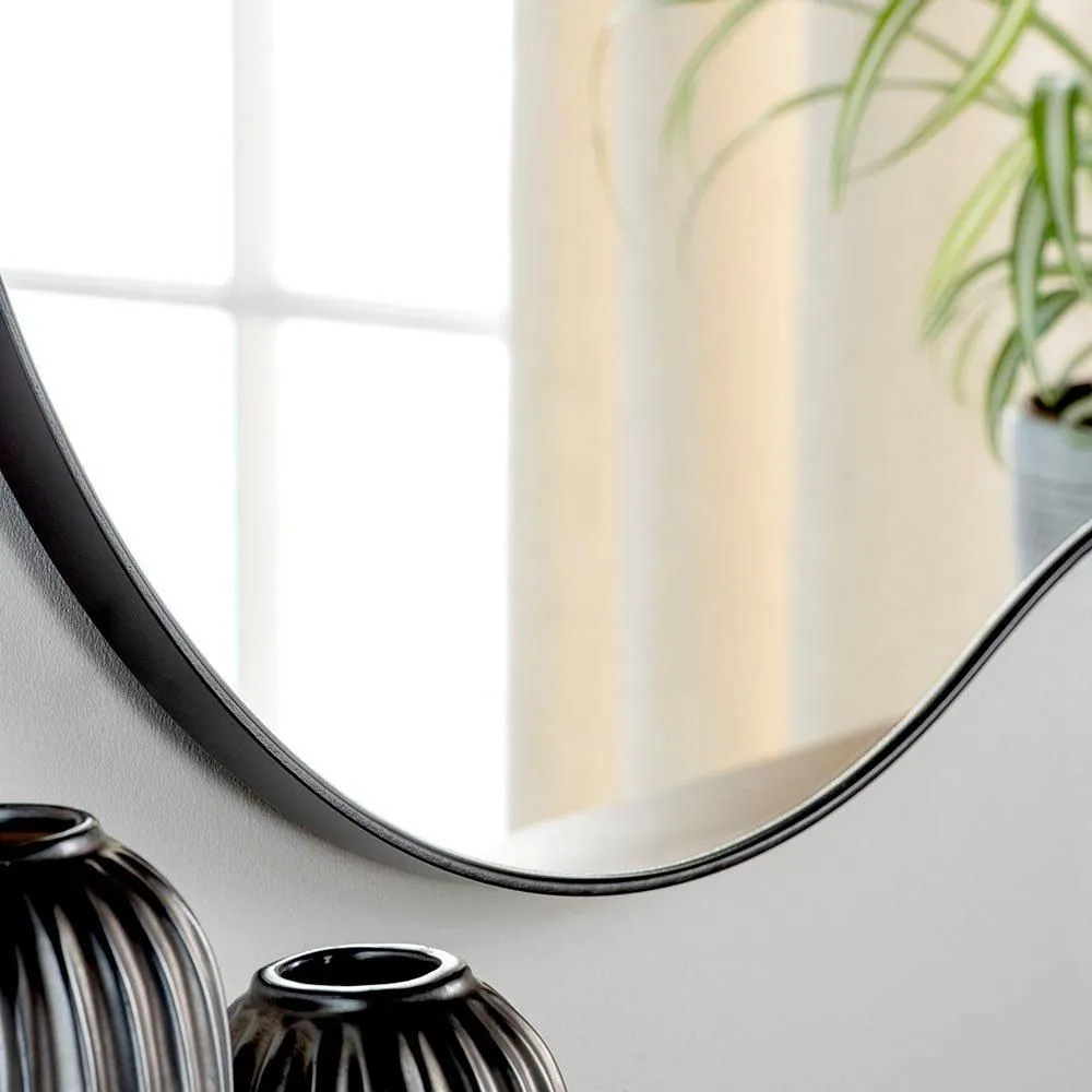 Yearn Mirrors Large Pebble Mirror black 111x81cm 3