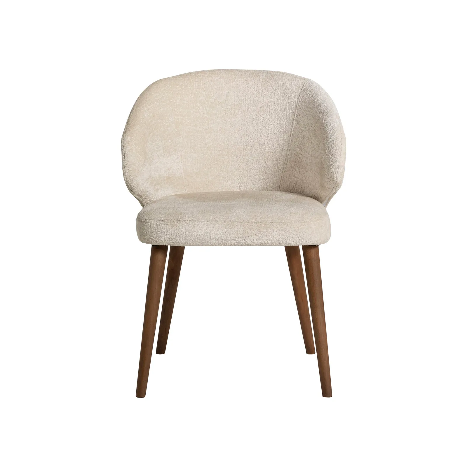 Pure Furniture Minerva Dining Chair With Wooden Legs, Neutral Fabric | Barker & Stonehouse 3