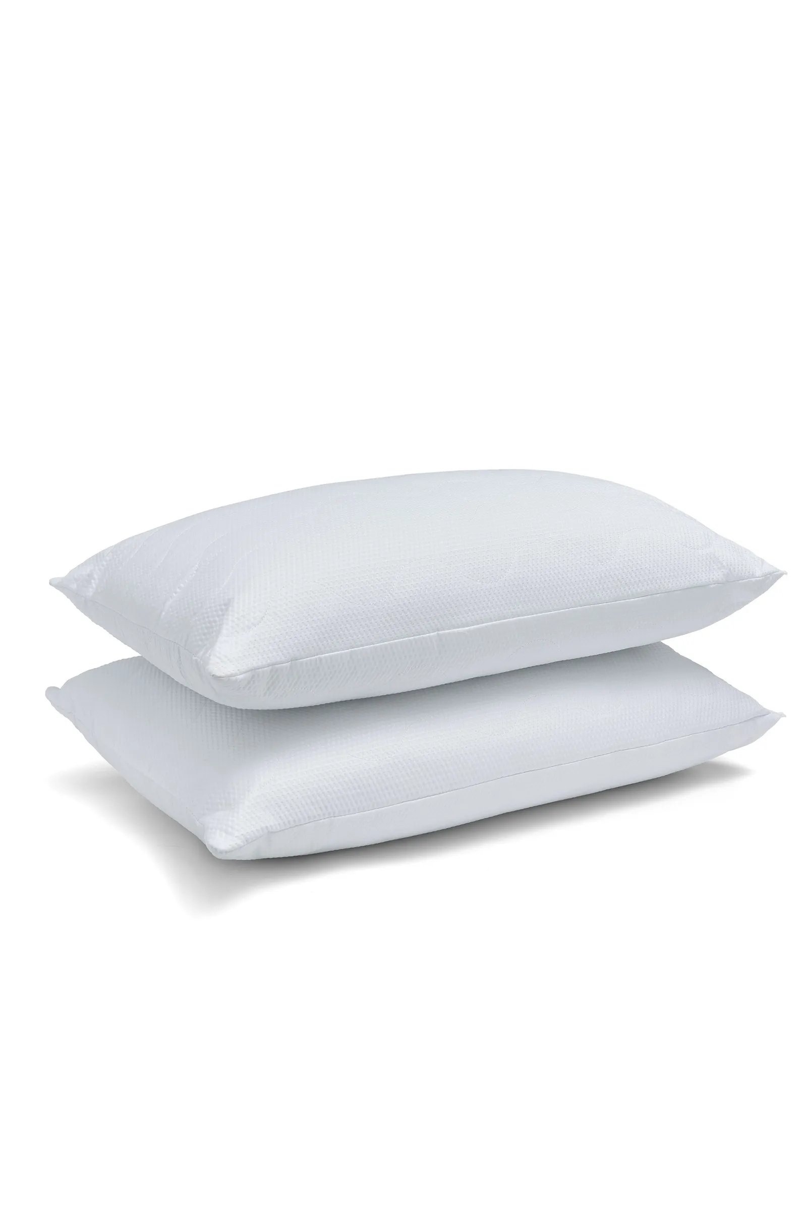 Catherine Lansfield 'Luxury Quilted Comfort' Embossed Pillow Pair in White 4