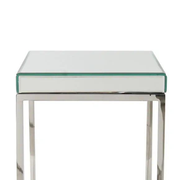 Elysee Small Square Side Table, Mirrored Glass 6