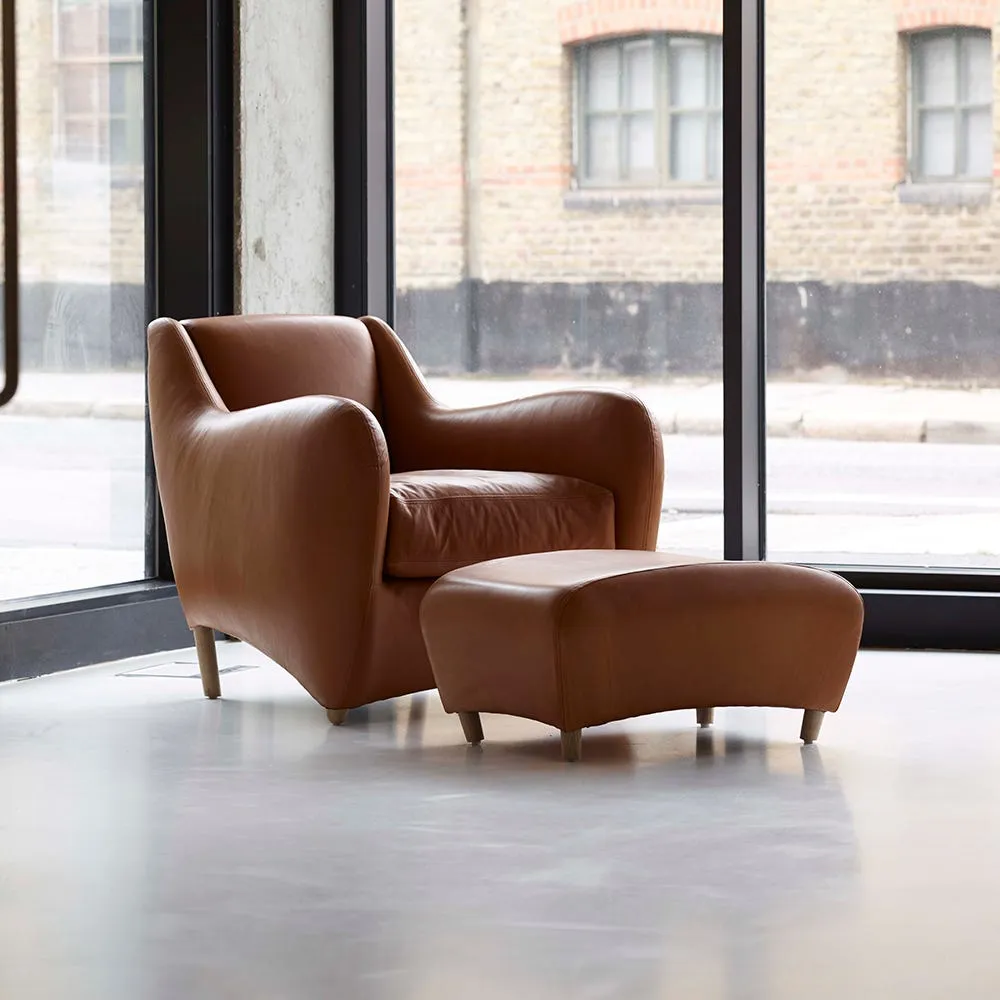 Scp Balzac Chair & Footstool in Utah Russet 4