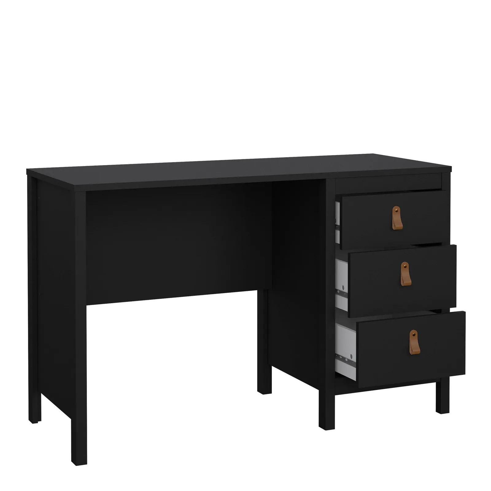 Furniture To Go Barcelona Desk 3 Drawers in Black 5