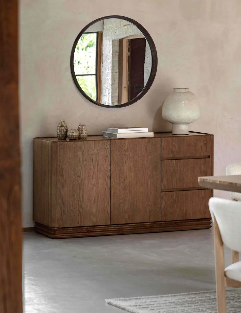 Gallery Direct Dempsey 3 Drawer Sideboard Brown
