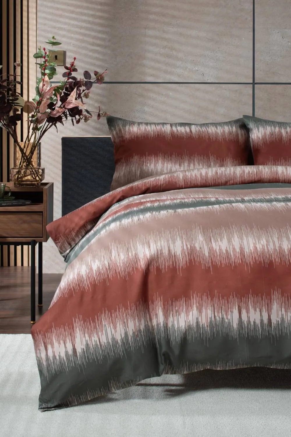 Deyongs Studio Haze Cotton Printed Duvet Set in Beige 1