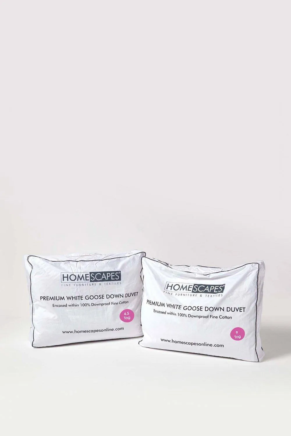 Homescapes Premium White Goose Down 13.5 Tog All Seasons Duvet