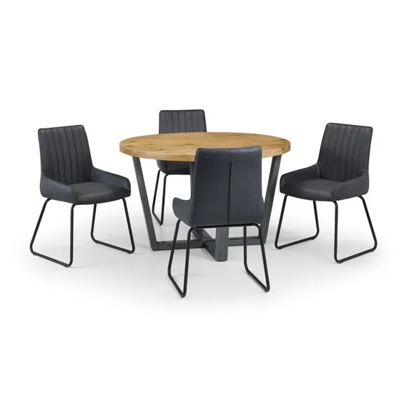 Soho Set Of 2 Dining Chairs, Faux Leather 5