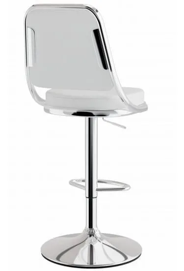 netfurniture Romano Breakfast Bar Stool - White Height Adjustable 2