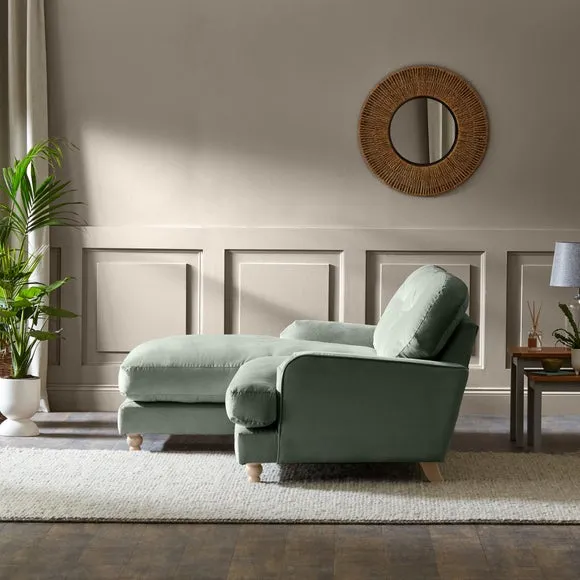 Martha Vintage Velvet Corner Chaise 3
