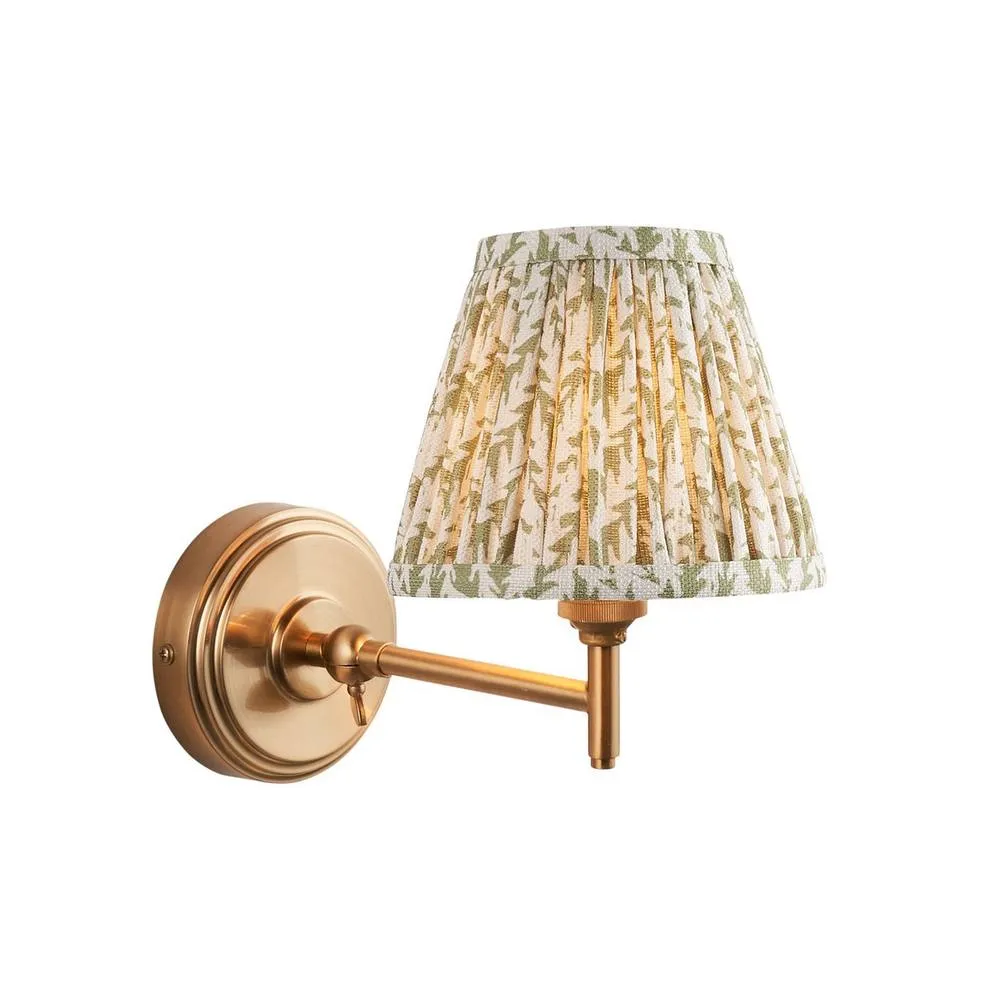 Netlighting Step Fold Wall Light Herb Garden Green Fabric Leaf Shade 16cm B22