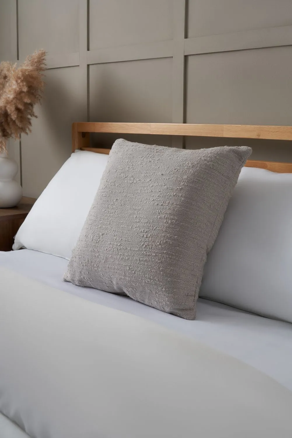 BHS Textured Slub Cushion in Grey 1