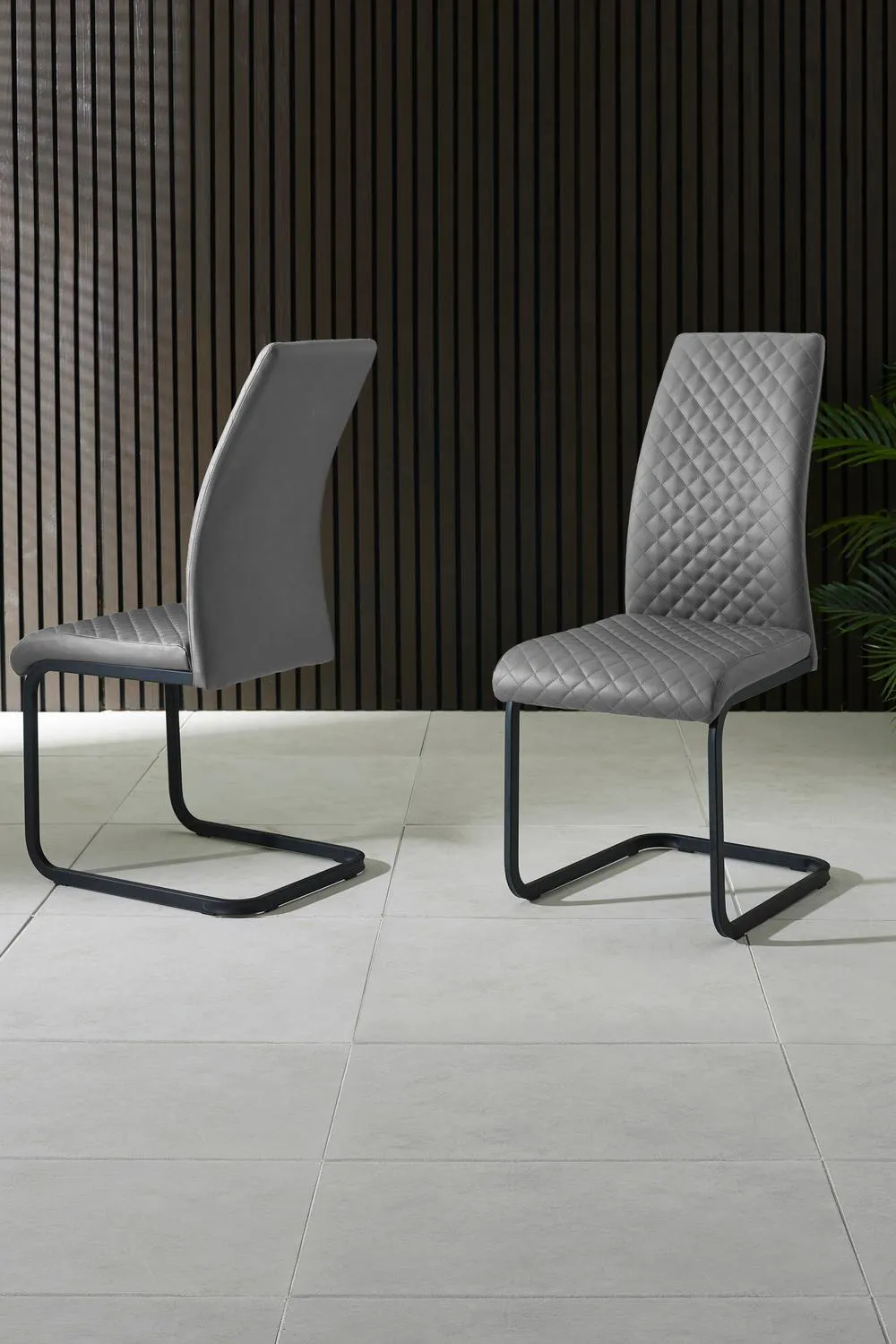 Julian Bowen Xavier High Back Upholstered Dining Chair (Set of 2) in Grey