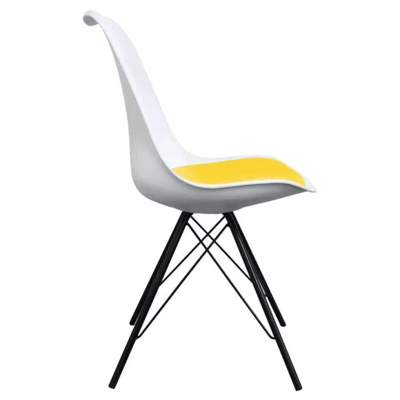Fusion Living Soho White Plastic Dining Chair 4