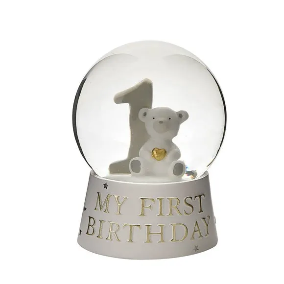 Bambino Resin My 1st Birthday Snow Globe