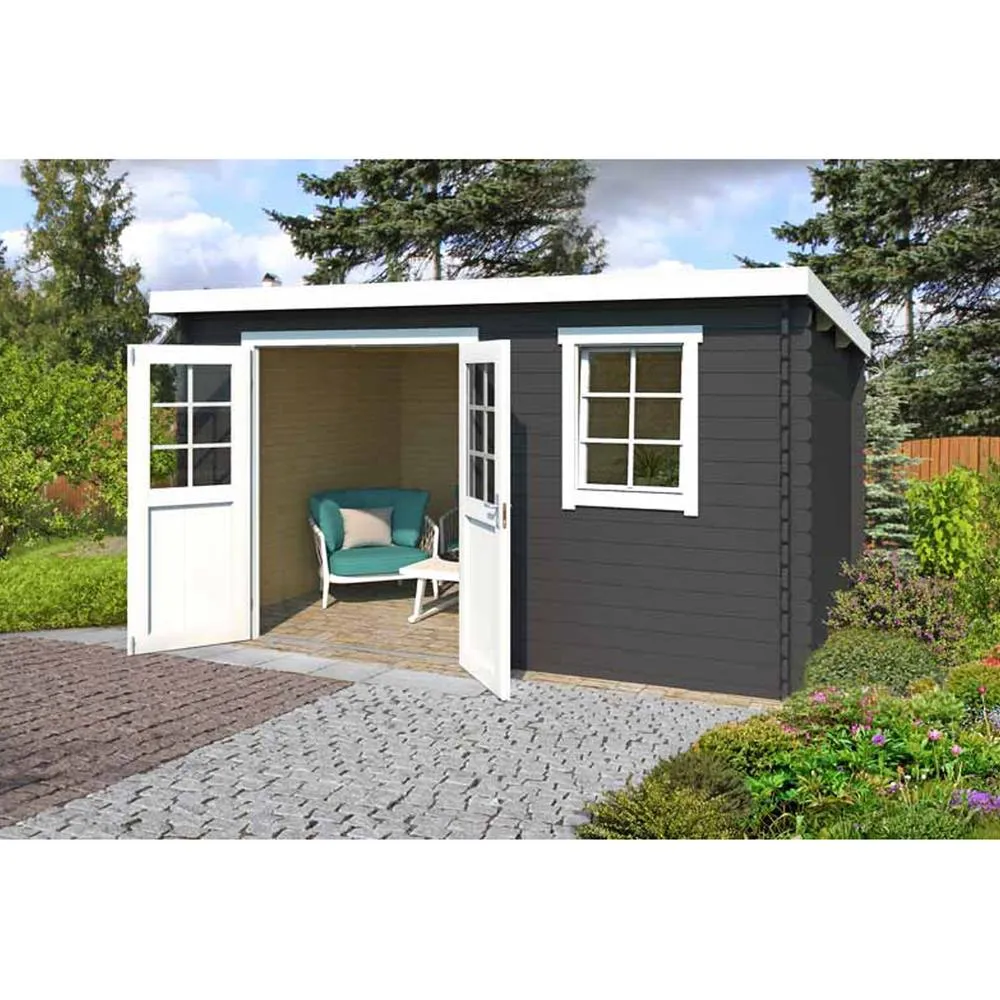 Lasita Maja Ltd Amira 230-Log Cabin, Garden Room, Home Office - L400xW268.7xH210.9 cm in Light Tan 3