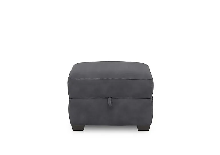 Brescia Fabric Storage Footstool - Charcoal