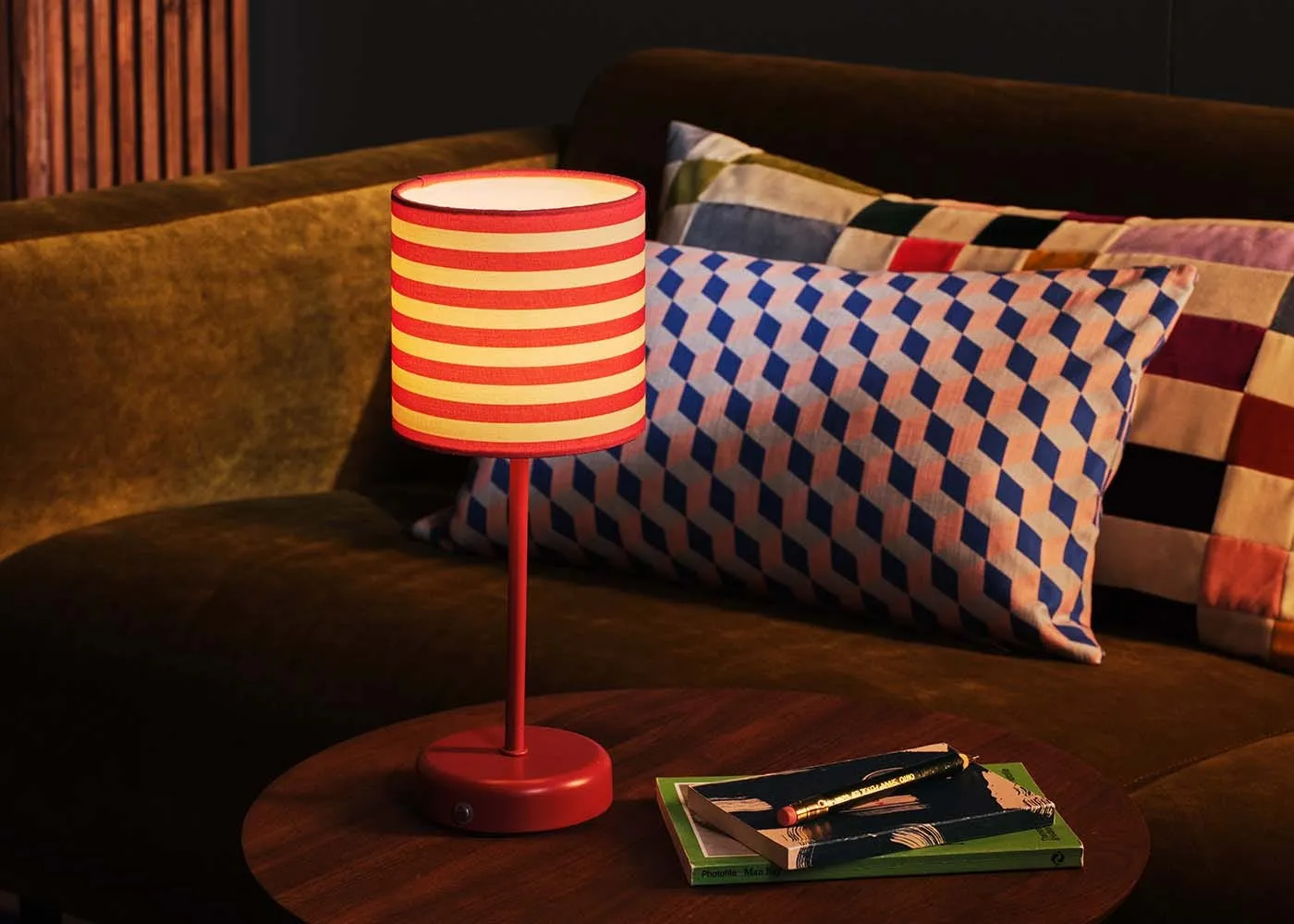 Heal's Raie LED Portable Table Lamp Green 4