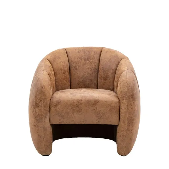 Brea Leather Tub Chair 5