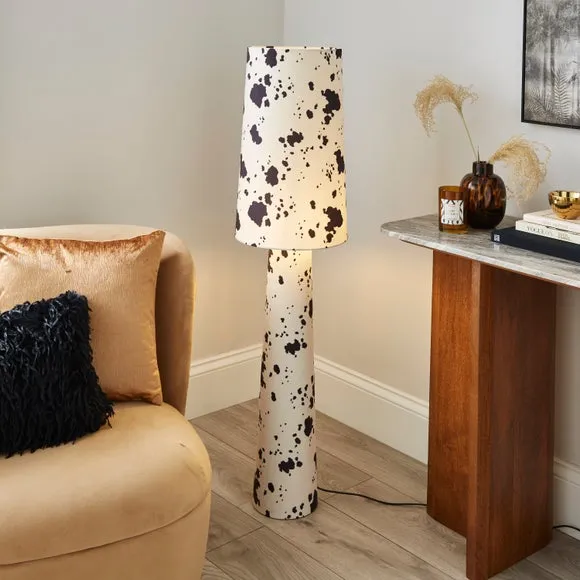 Cow Print Fabric Floor Lamp