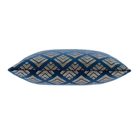 Velvet Geo Foil Navy Cushion Cover 4