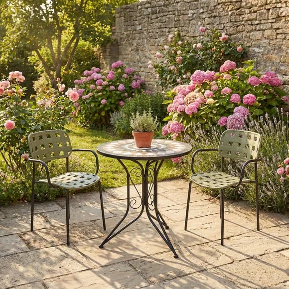 Maribelle Bistro Table with 2 Karin Armchairs