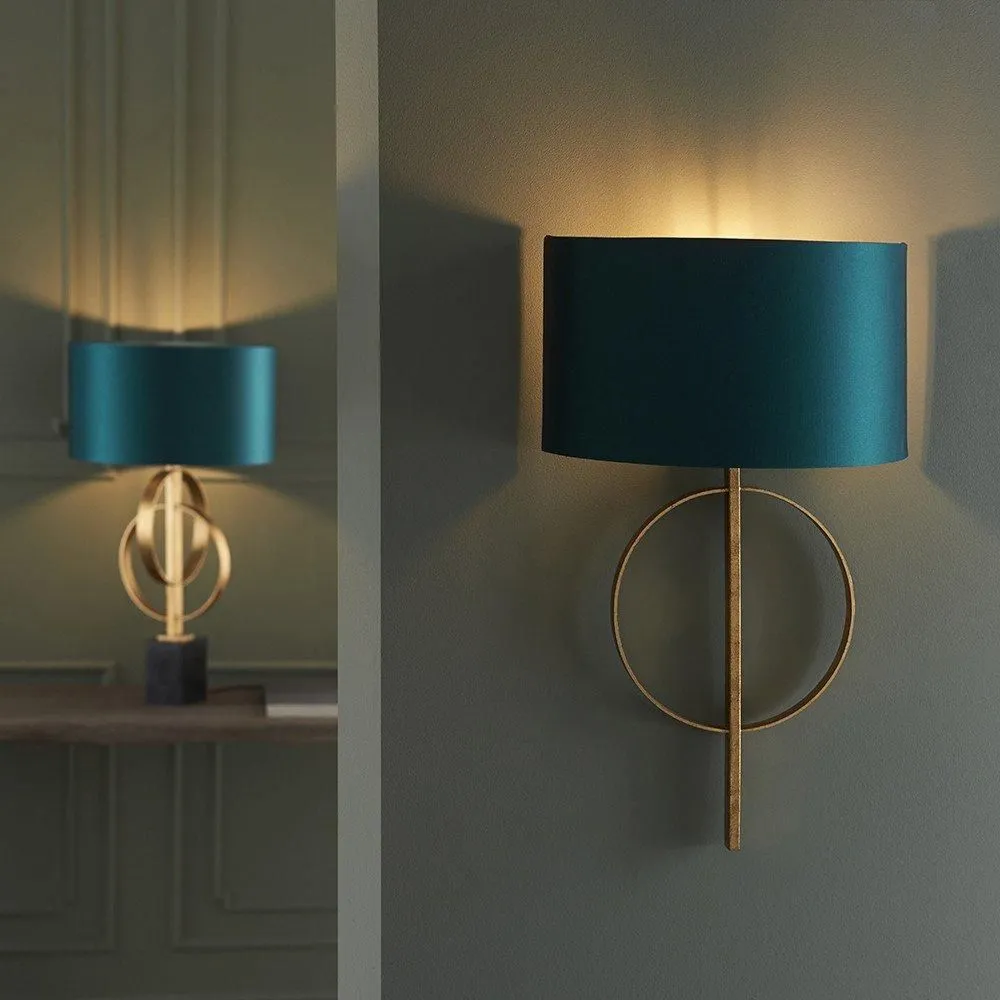 Netlighting 'TRENTO' Dimmable Stylish Contemporary Indoor Décor Fabric Wall Lamp in Gold 3