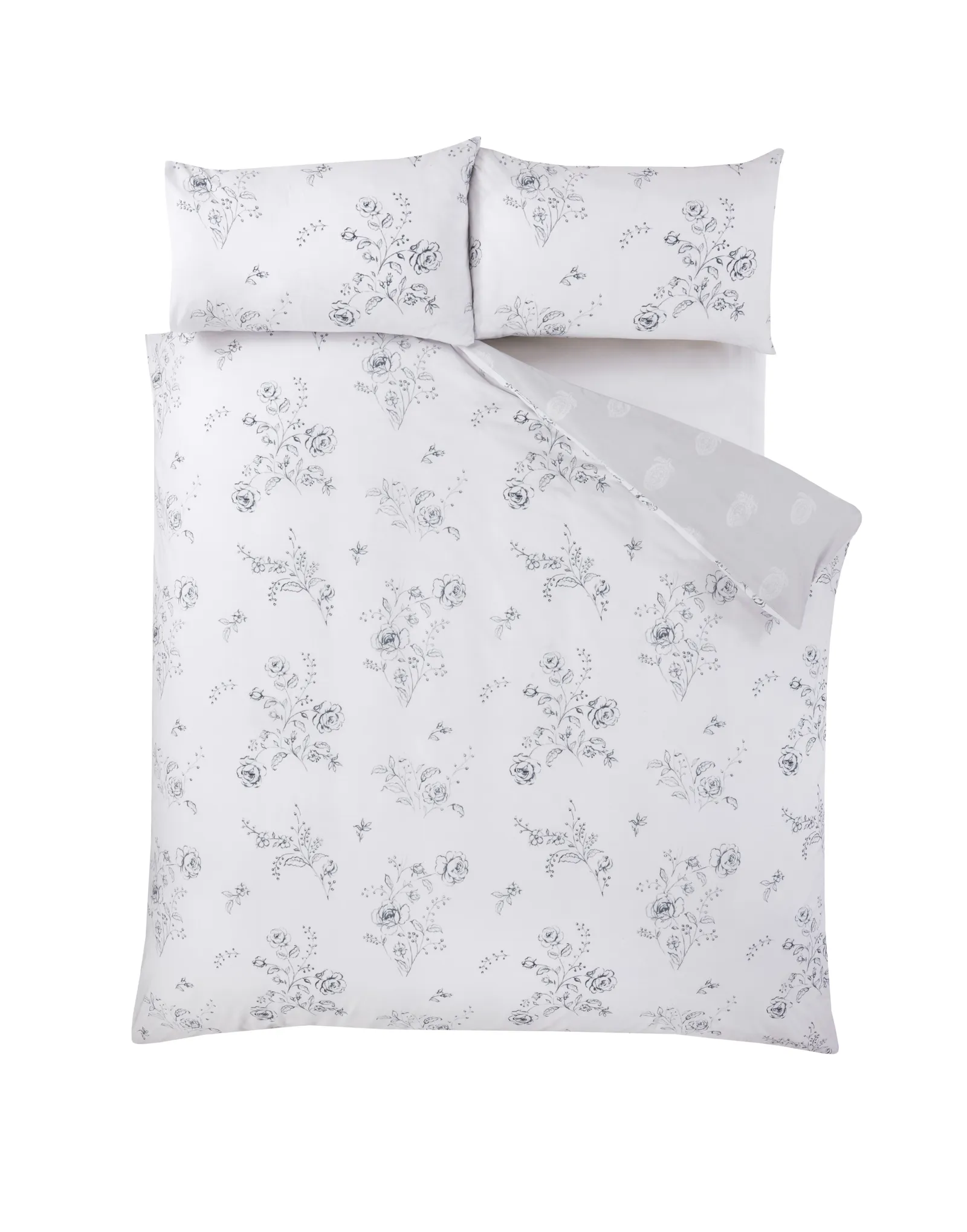 Rapport Home PH Sadie Polycotton Duvet Cover Set With Pillowcase in Blue 3