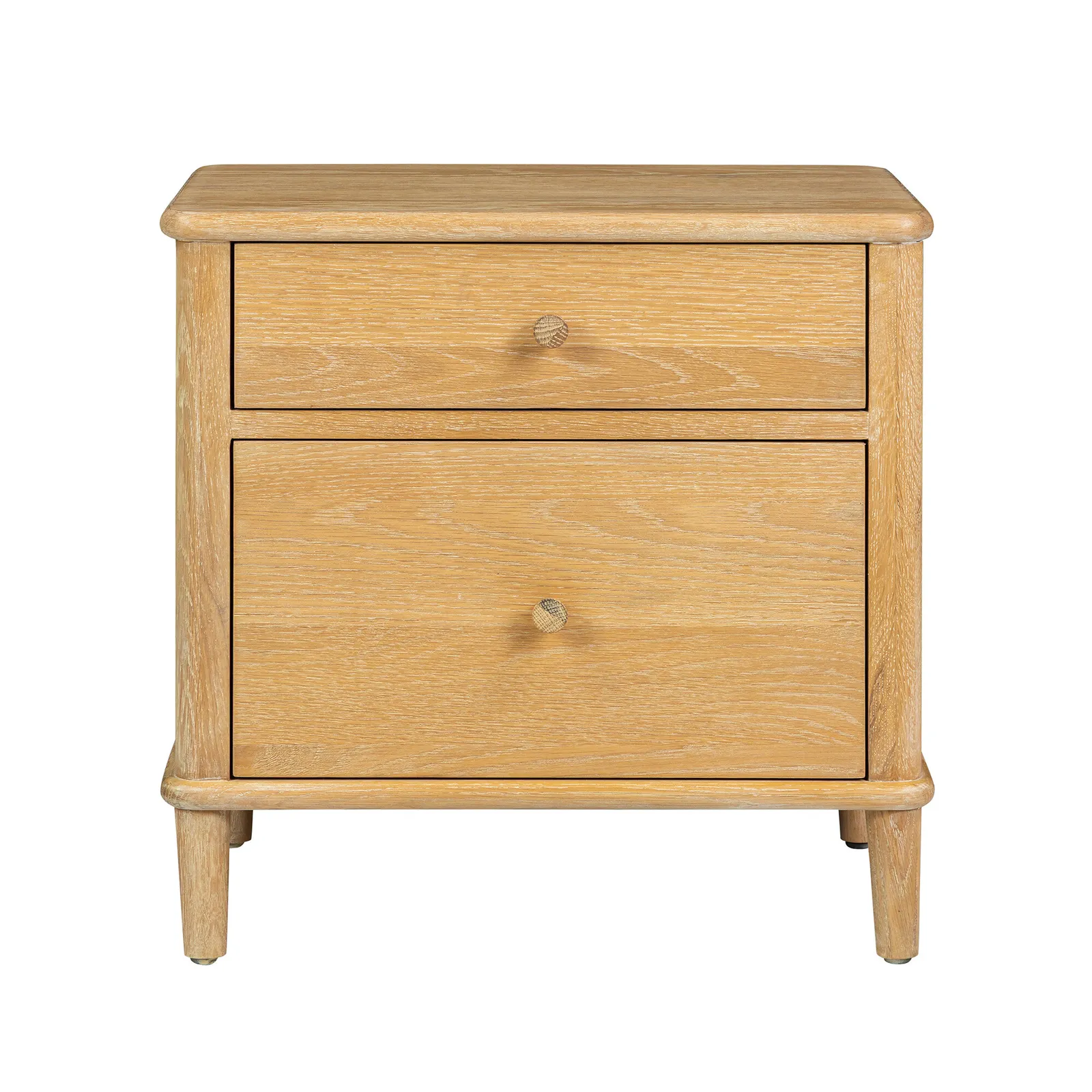 Valla 2 Drawer Bedside Table, Neutral Oak | Barker & Stonehouse 2
