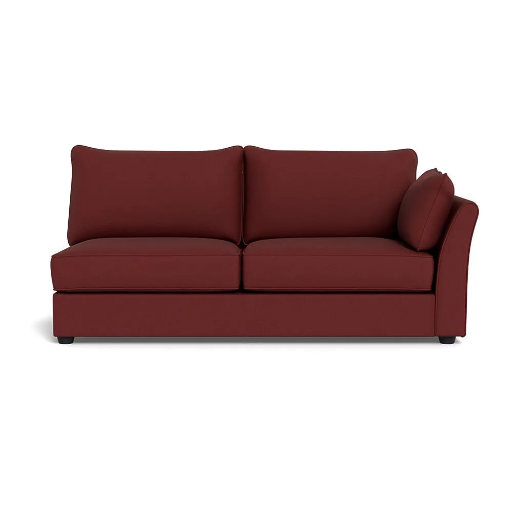 Heal's Tailor Large Right Hand Facing Corner Unit Capelo Linen-Cotton Etruscan Red Black Feet