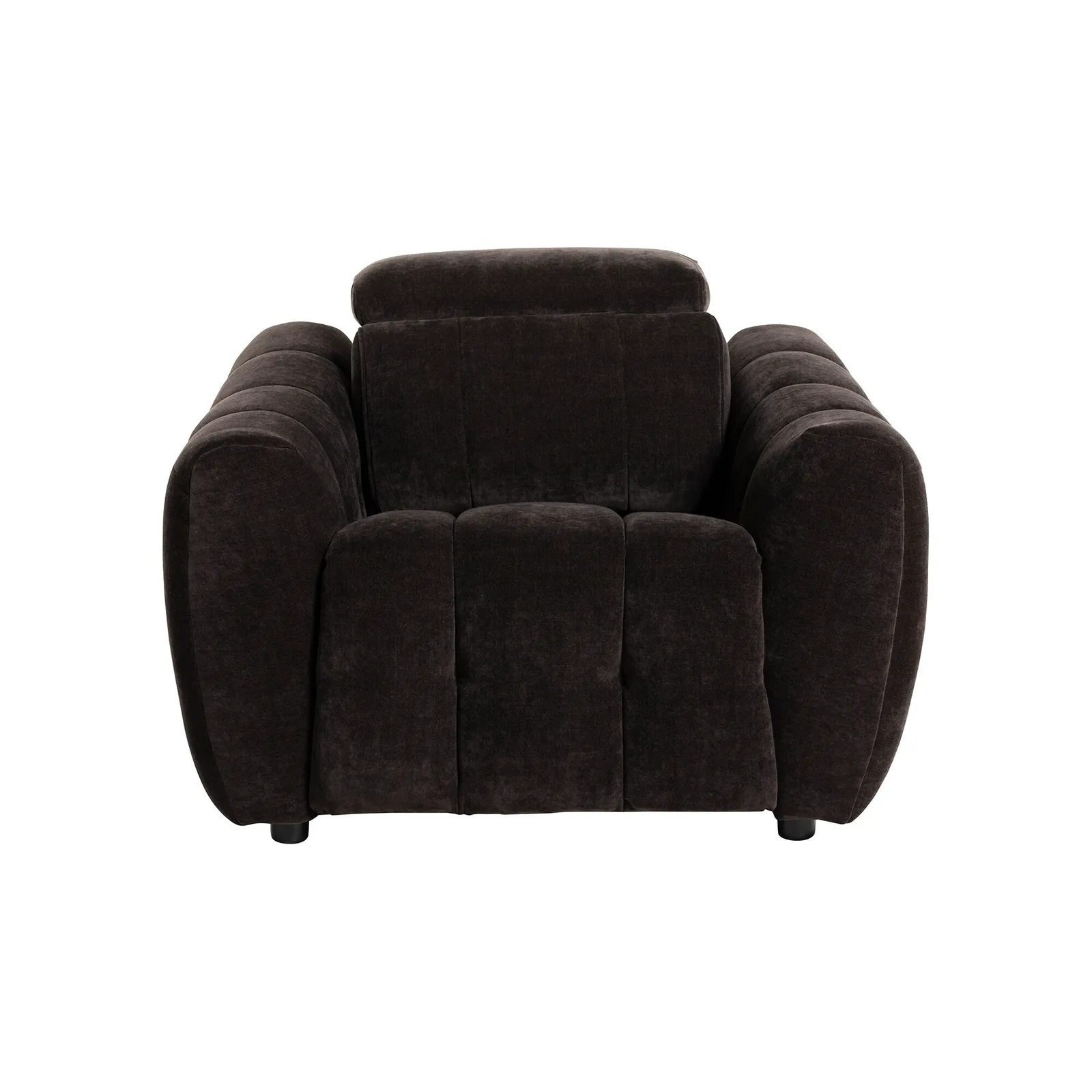 Montgomery Power Recliner Chair & Headrest, Brown Fabric | Barker & Stonehouse 3