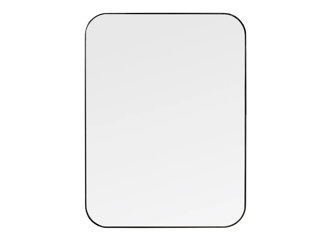 Heal's Fine Edge Mirror Rectangle Curved Black 100x75cm