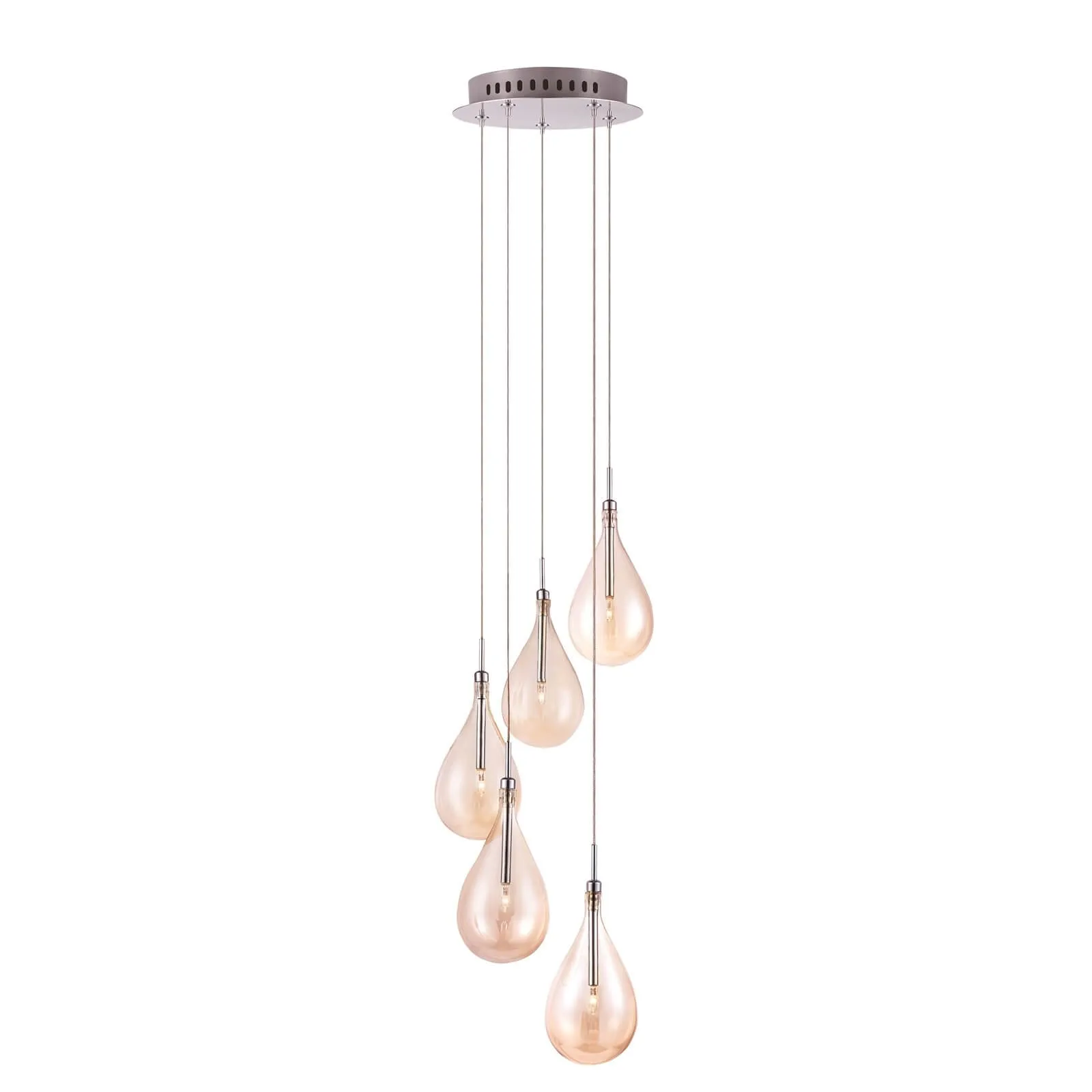 Octavia 5 Light Glass Cluster Pendant