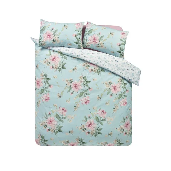 Catherine Lansfield Avebury Floral Polycotton Duvet Cover & Pillowcase Set 6