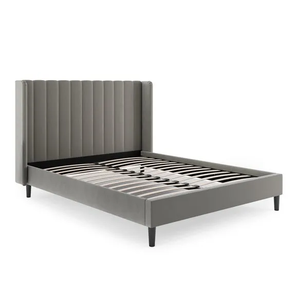 Alara Pleated Velvet Bed Frame 5