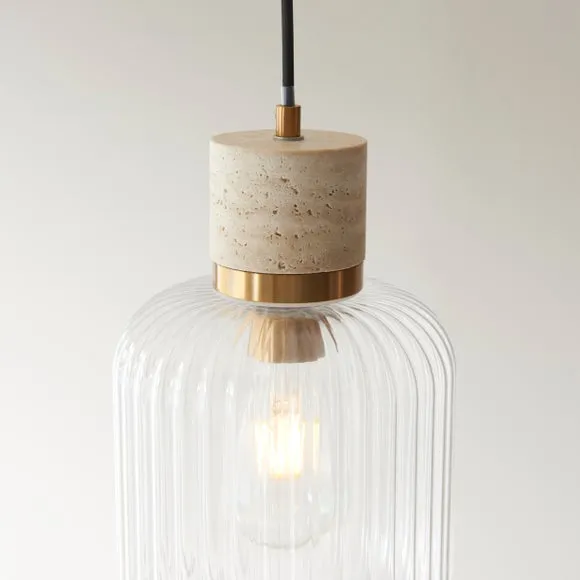 Vogue Tamara Ribbed Adjustable Pendant Light 2