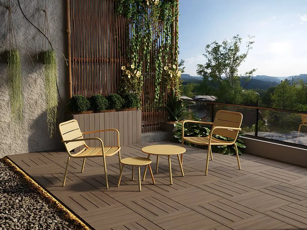 Vente-unique Metal Nesting Tables - Mustard Yellow - MIRMANDE By MYLIA